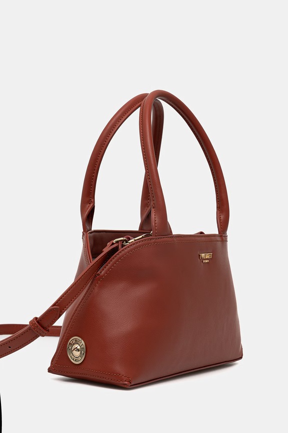 Twinset Torebka tote damska z imitacji skóry 261TD8141 czerwony SS26