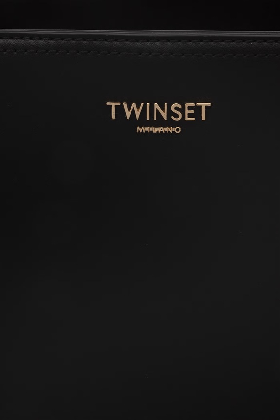 Twinset torebka tote damska z imitacji skóry 261TD8141 czarny