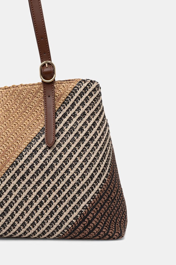 Dodaci Twinset tote torba ženska pletena 261TD8500 smeđa