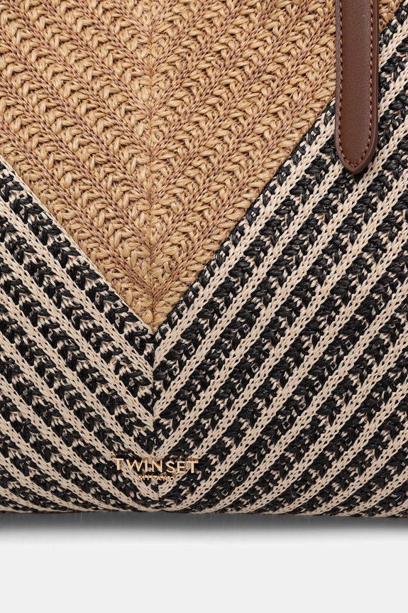 Twinset tote torba ženska pletena smeđa 261TD8500