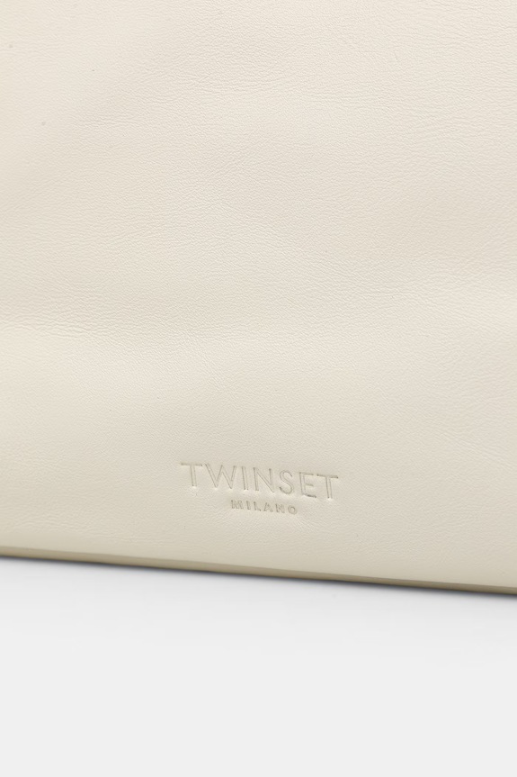 Twinset torebka tote damska skórzana beżowy 261TD8450