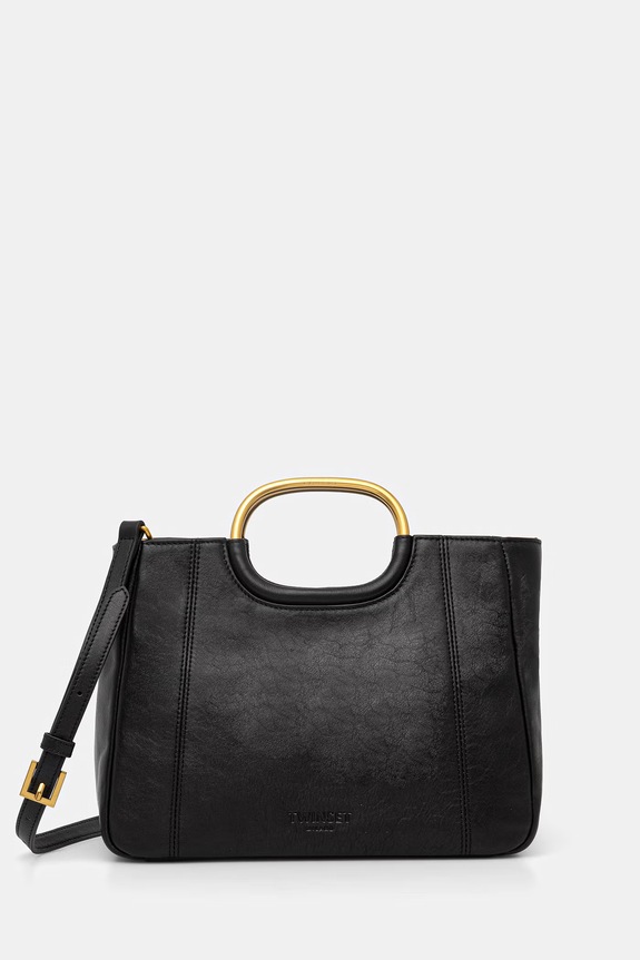 Twinset torebka tote damska skórzana czarny 261TD8451