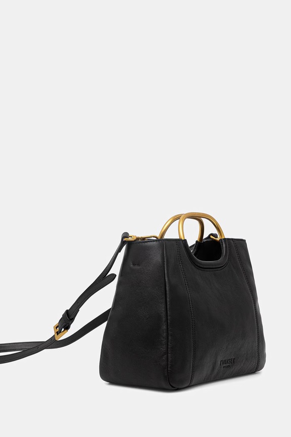 Twinset torebka tote damska skórzana 261TD8451 czarny SS26