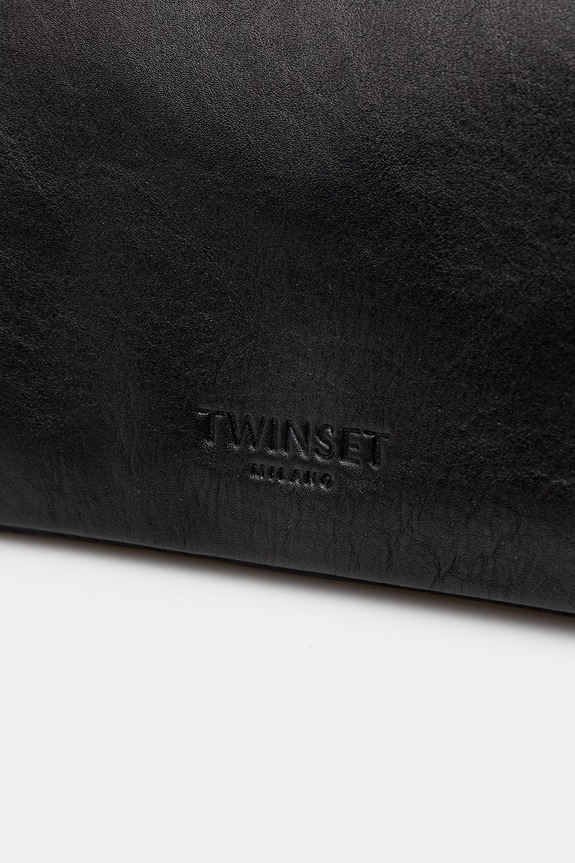 Twinset torebka tote damska skórzana czarny 261TD8451