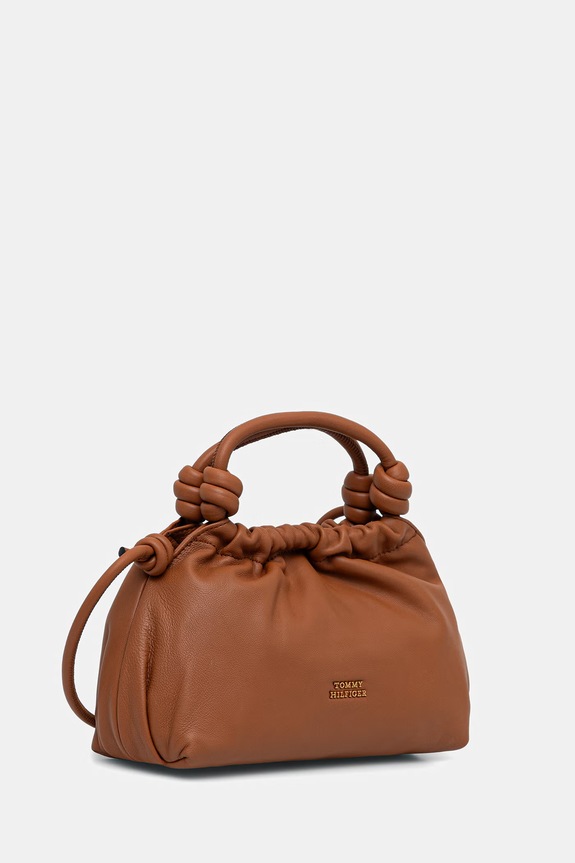 Tommy Hilfiger női bőr keresztpántos táska AW0AW18369 barna SS26