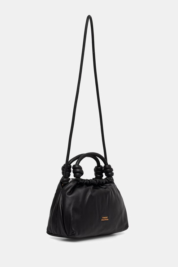 Tommy Hilfiger női bőr keresztpántos táska AW0AW18369 fekete SS26