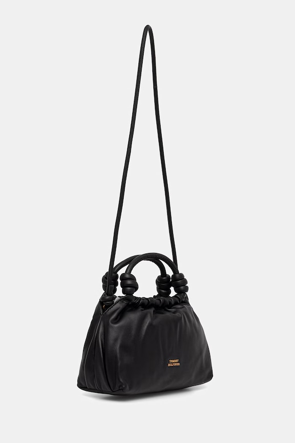Tommy Hilfiger női bőr keresztpántos táska AW0AW18369 fekete SS26