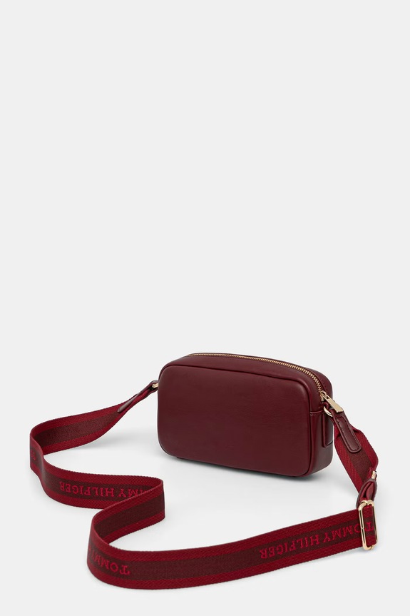 Doplnky Tommy Hilfiger crossbody kabelka dámska AW0AW18370 burgundské