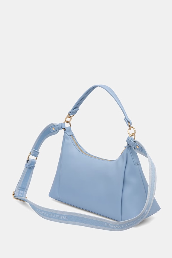Accesorii Tommy Hilfiger geantă de portbagaj pentru femei, cu imitație de piele AW0AW18373 albastru
