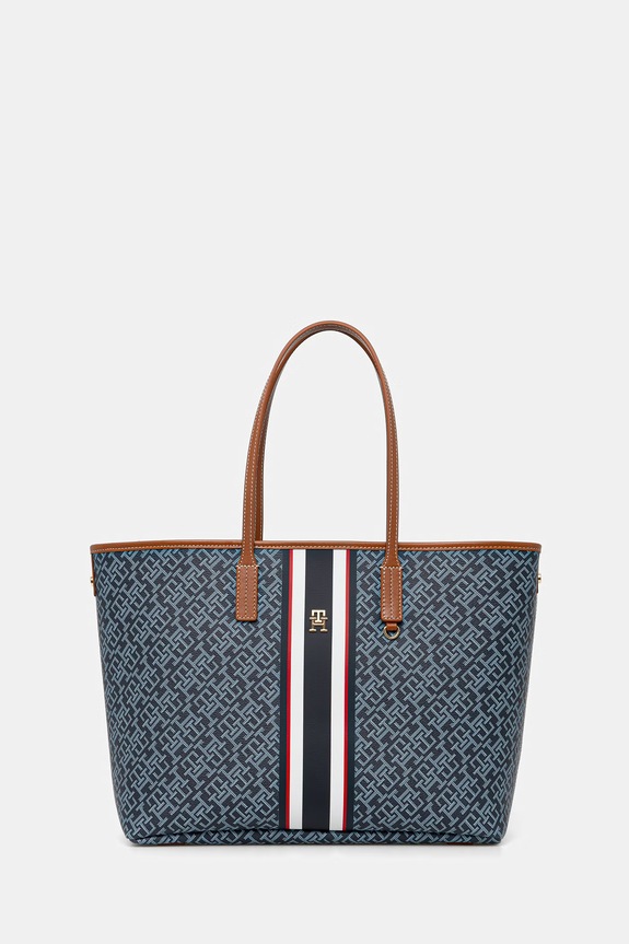 Tommy Hilfiger τσάντα shopper γυναικεία σκούρο μπλε AW0AW18390