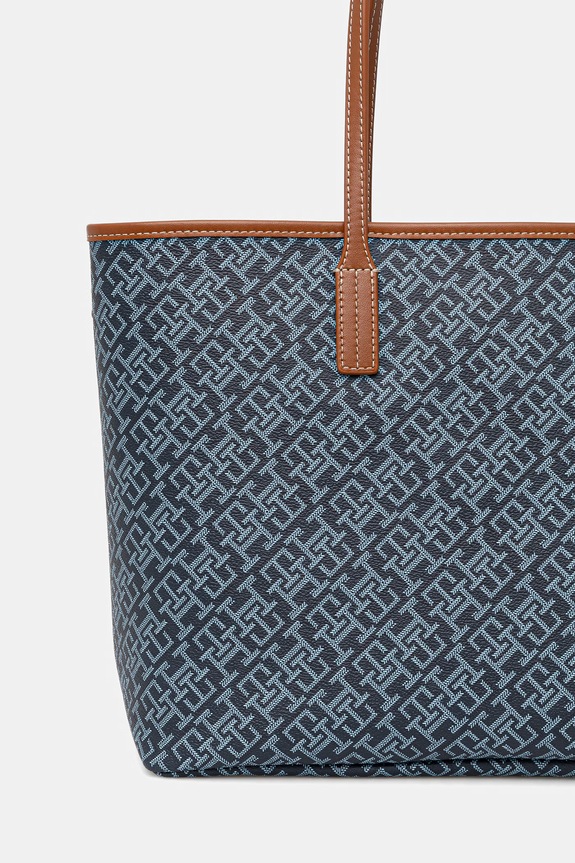 Αξεσουάρ Tommy Hilfiger τσάντα shopper γυναικεία AW0AW18390 σκούρο μπλε
