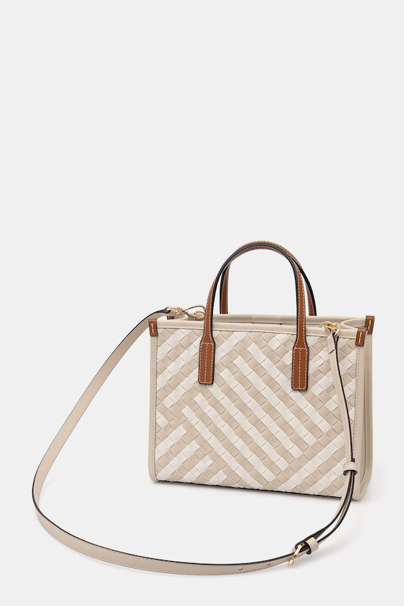 Doplnky Tommy Hilfiger kabelka dámska z imitácie kože AW0AW18393 béžová