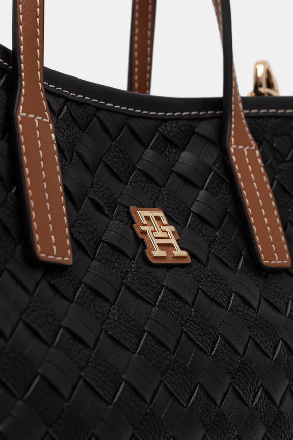 Tommy Hilfiger kabelka dámska z imitácie kože čierna AW0AW18393