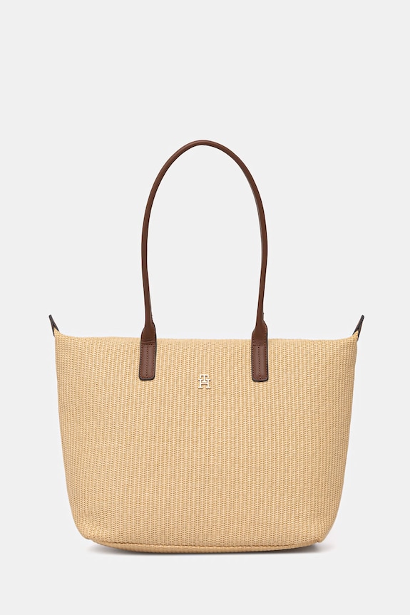 Tommy Hilfiger kabelka typu tote dámska béžová AW0AW18528