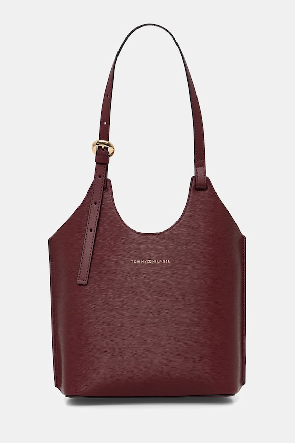 Tommy Hilfiger geantă tote de damă burgundia AW0AW18617