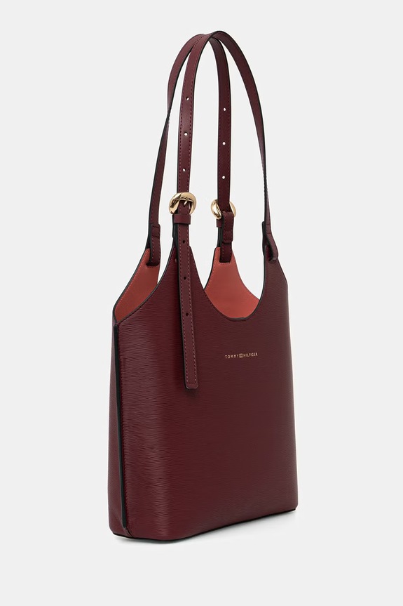 Tommy Hilfiger geantă tote de damă AW0AW18617 burgundia SS26