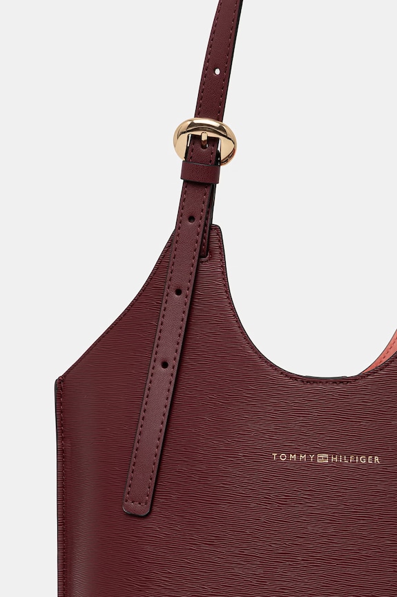 Tommy Hilfiger geantă tote de damă burgundia AW0AW18617