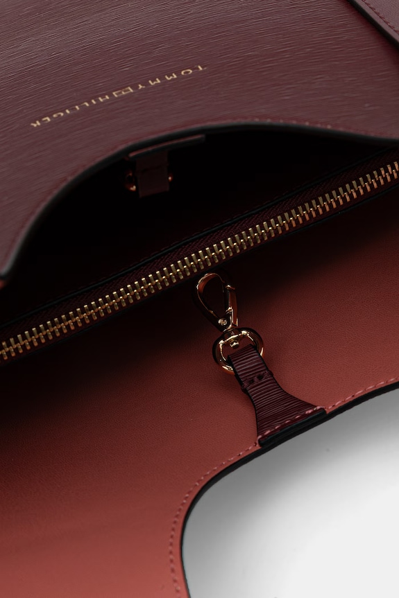 Tommy Hilfiger geantă tote de damă AW0AW18617 burgundia