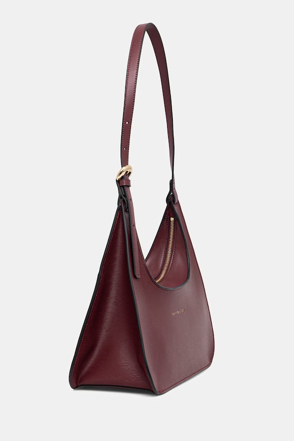 Tommy Hilfiger geantă de damă cu imitație de piele AW0AW18620 burgundia SS26