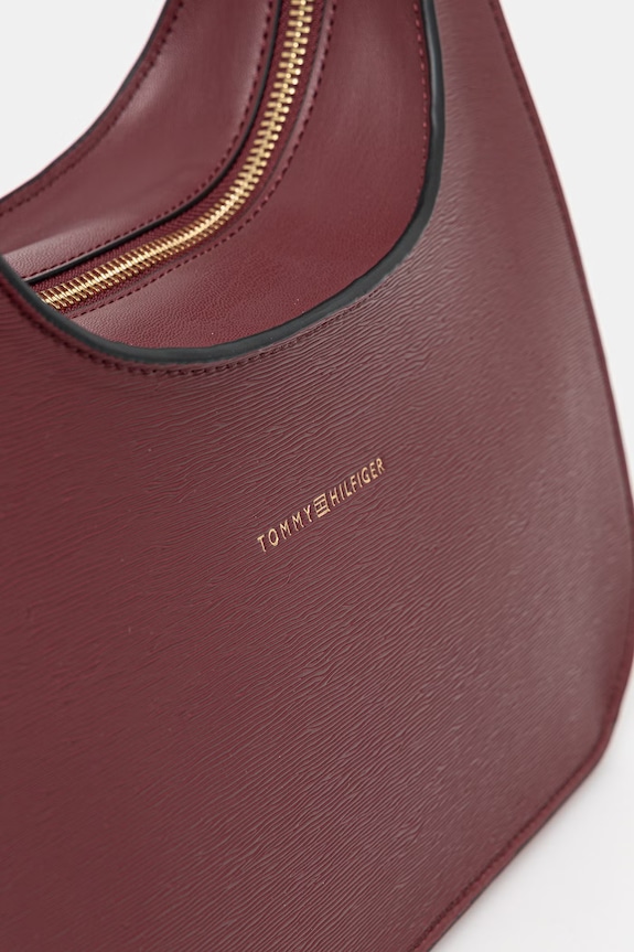 Tommy Hilfiger geantă de damă cu imitație de piele burgundia AW0AW18620
