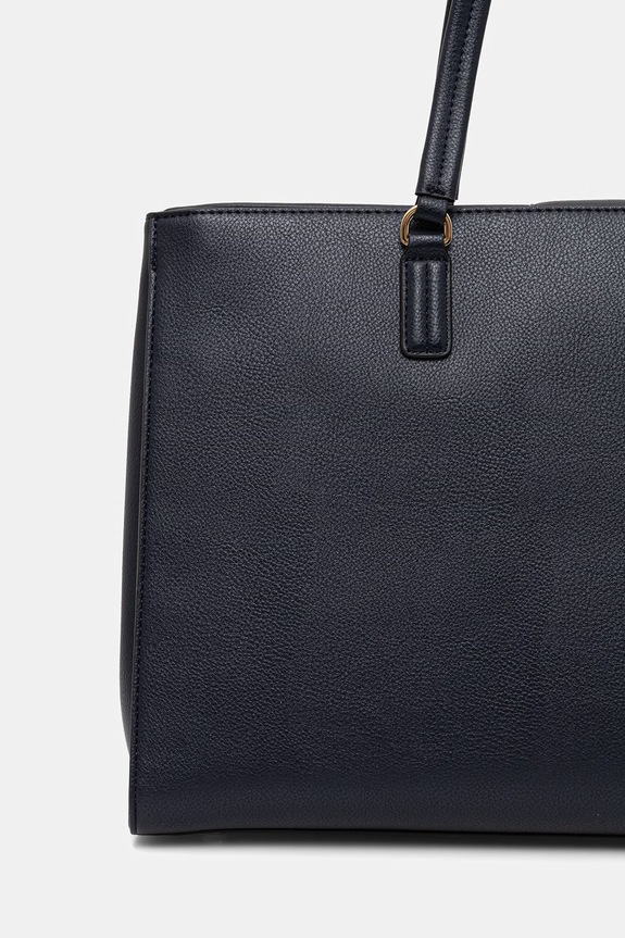 Αξεσουάρ Tommy Hilfiger μικρή τσάντα γυναικεία από απομίμηση δέρματος AW0AW18643 σκούρο μπλε