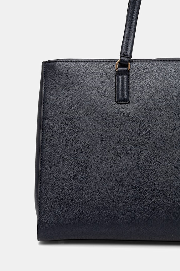 Αξεσουάρ Tommy Hilfiger μικρή τσάντα γυναικεία από απομίμηση δέρματος AW0AW18643 σκούρο μπλε