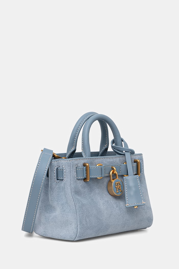 Tommy Hilfiger Borsa a tracollo da donna in pelle AW0AW18853 blu SS26