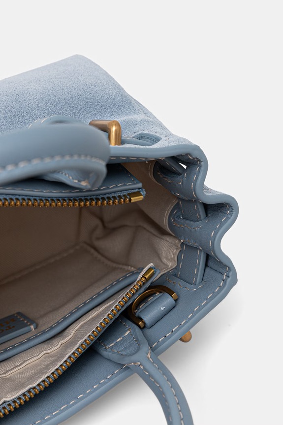 Tommy Hilfiger Borsa a tracollo da donna in pelle AW0AW18853 blu