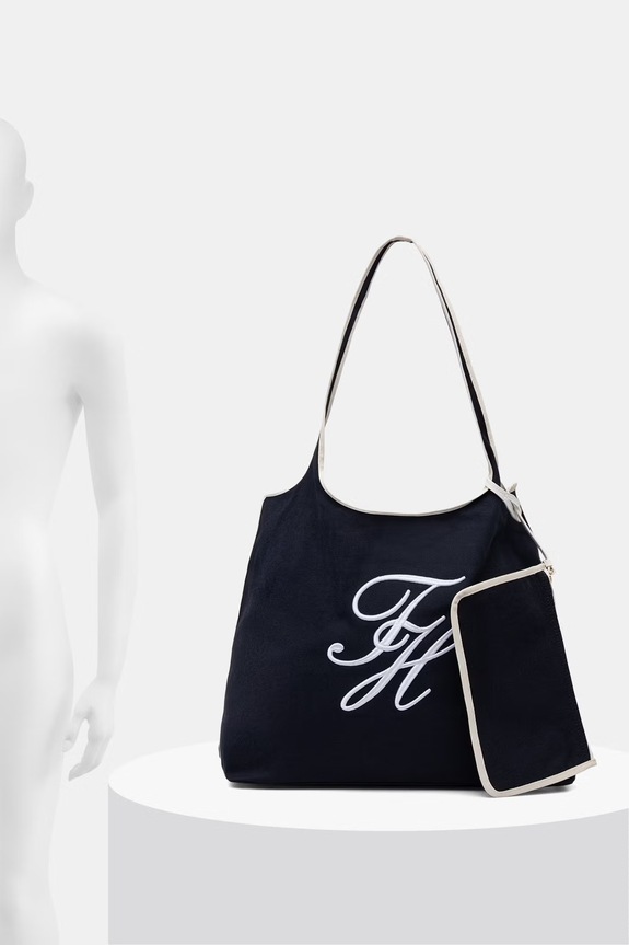 Tommy Hilfiger kabelka dámska SUMMER AW0AW18398 tmavomodrá