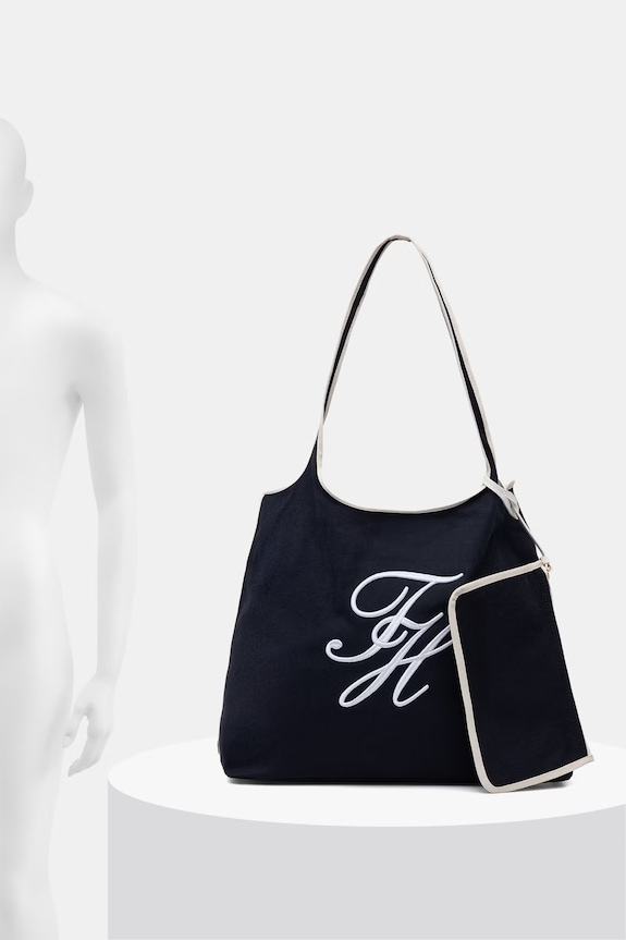Tommy Hilfiger kabelka dámska SUMMER AW0AW18398 tmavomodrá