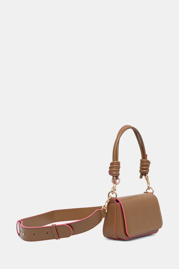 United Colors of Benetton geantă crossbody pentru femei, din imitație de piele 6PJNVY014 maro SS26