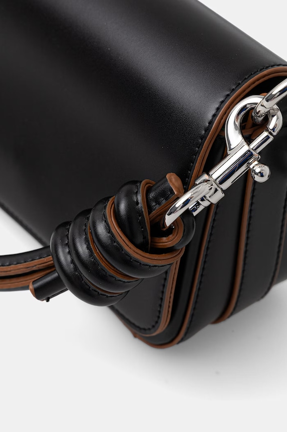 United Colors of Benetton geantă crossbody pentru femei, din imitație de piele negru 6PJNVY014
