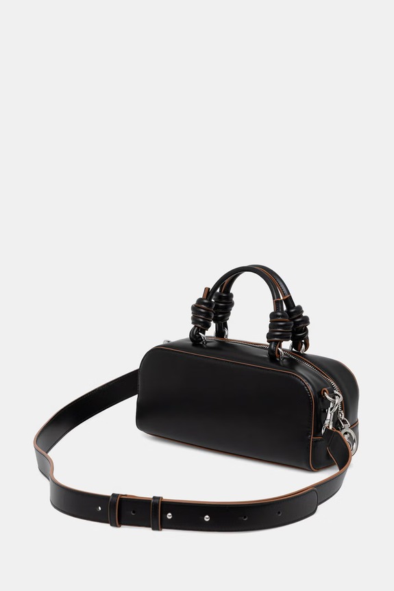 Accesorii United Colors of Benetton geantă croissant pentru femei, cu imitație de piele 6PJNVY018 negru