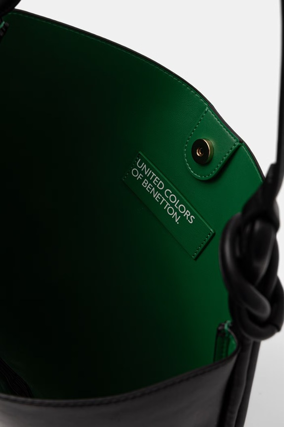 United Colors of Benetton torebka shopper damska 6TREVY019 czarny