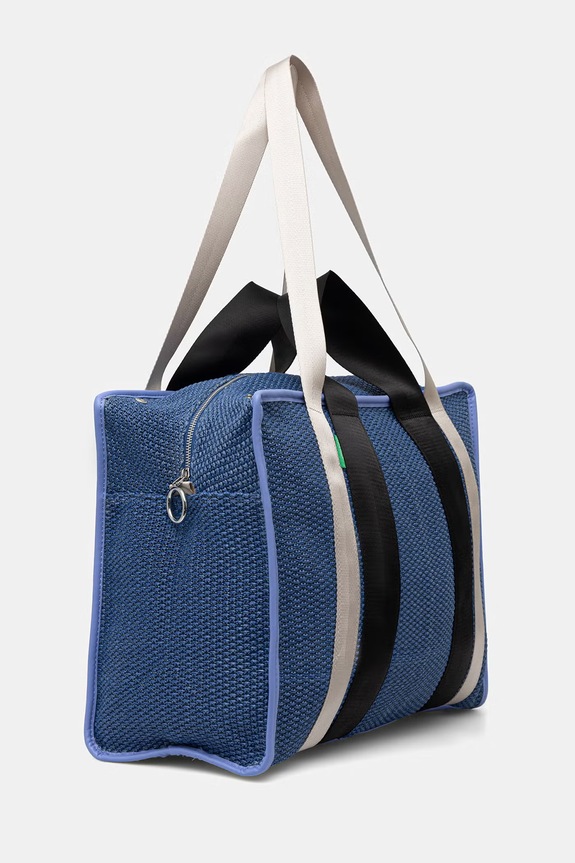United Colors of Benetton kabelka typu shopper dámska pletená 6XZZVY01W modrá SS26