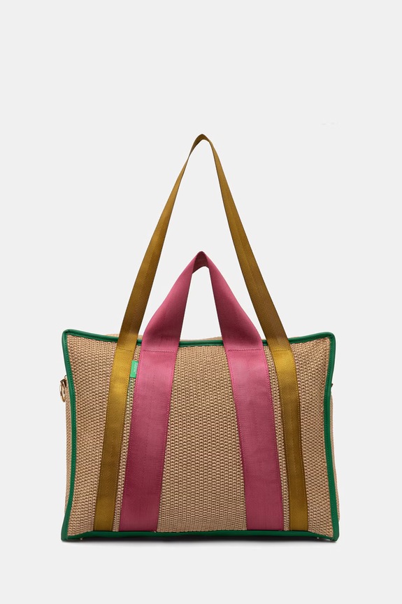 United Colors of Benetton geantă shopper pentru femei împletită bej 6XZZVY01W