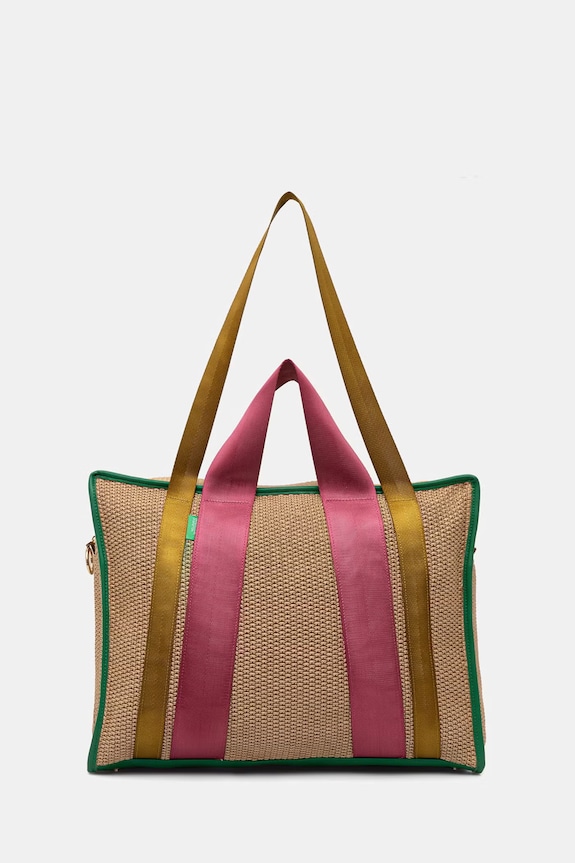 United Colors of Benetton geantă shopper pentru femei împletită bej 6XZZVY01W