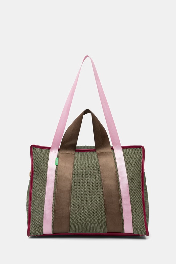United Colors of Benetton geantă shopper pentru femei împletită verde 6XZZVY01W