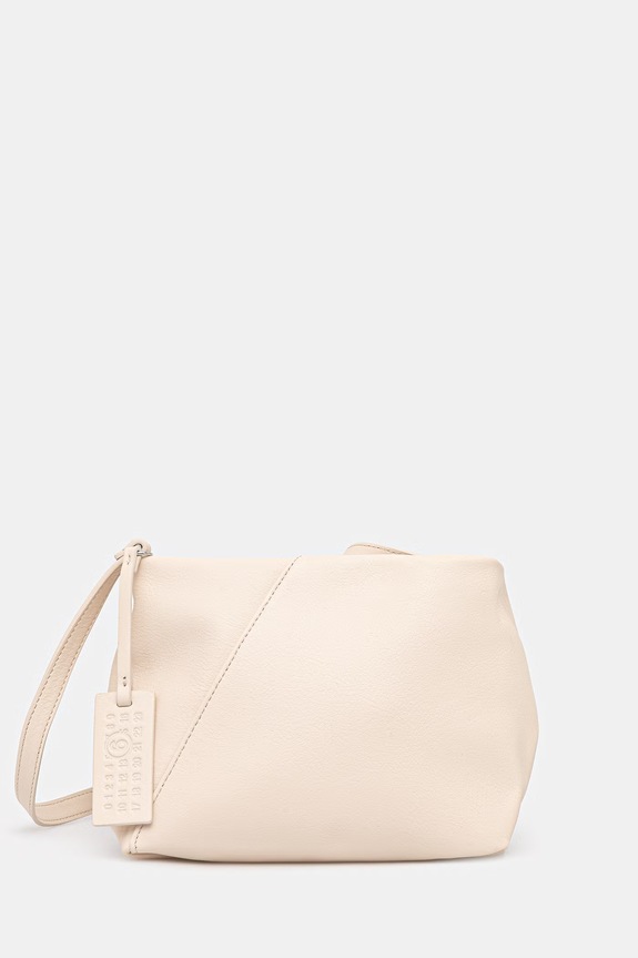 MM6 Maison Margiela torebka skórzana skóra licowa beżowy SB5ZH0032.P8805.T2016