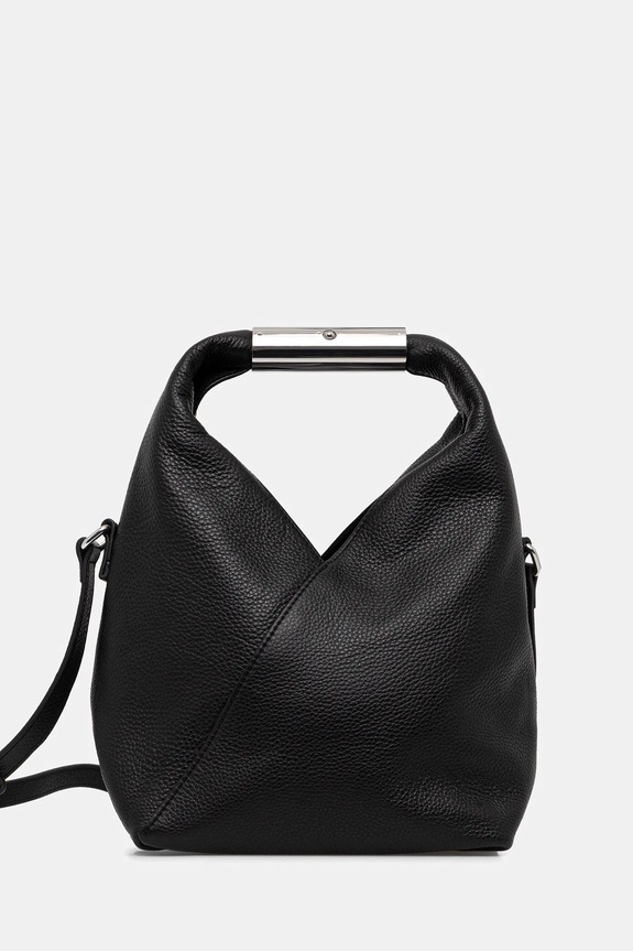 MM6 Maison Margiela torebka skórzana skóra licowa czarny SB6WD0042.P7255.T8013