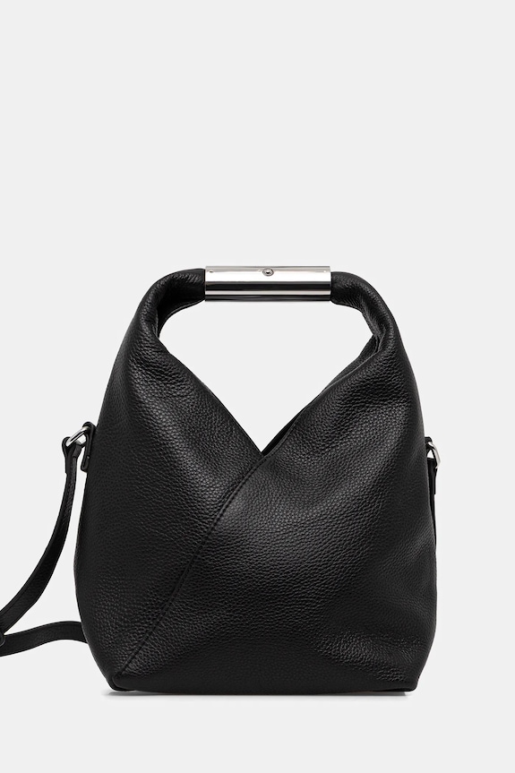 MM6 Maison Margiela torebka skórzana skóra licowa czarny SB6WD0042.P7255.T8013