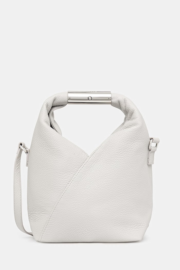 MM6 Maison Margiela torebka damska skórzana szary SB6WD0042.P7255.T8059