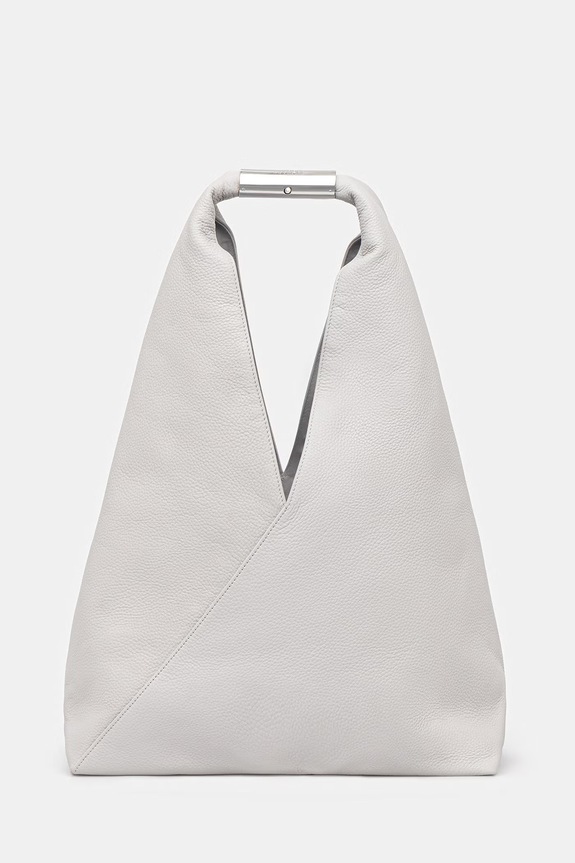 MM6 Maison Margiela torebka skórzana gładkie szary SB6WD0043.P7255.T8059