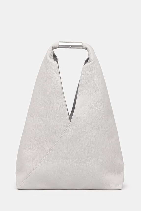 MM6 Maison Margiela torebka skórzana skóra licowa szary SB6WD0043.P7255.T8059