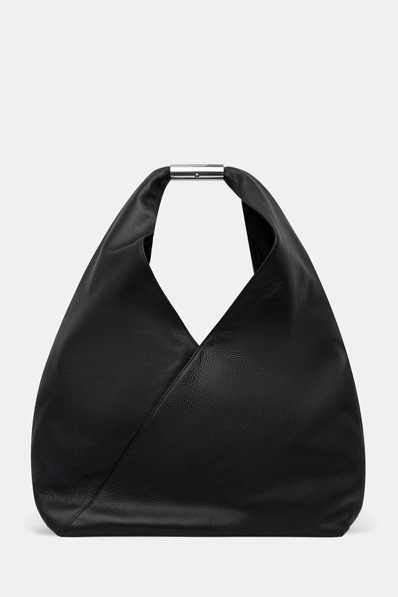 MM6 Maison Margiela torebka skórzana gładkie czarny SB6WD0044.P7255.T8013