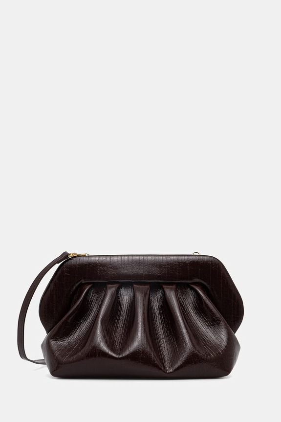 Themoire torebka crossbody damska z imitacji skóry nie mieści A4 brązowy 261WTMB00