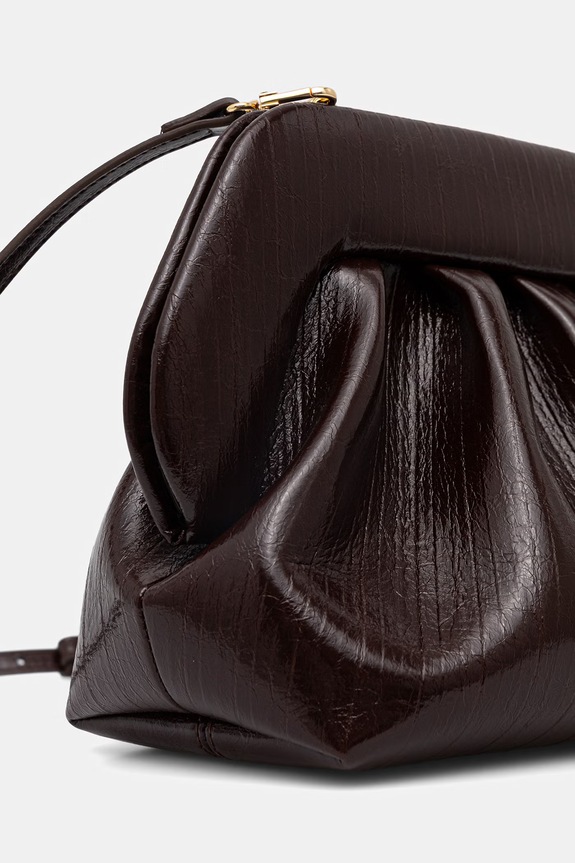Themoire torebka crossbody damska z imitacji skóry brązowy 261WTMB00