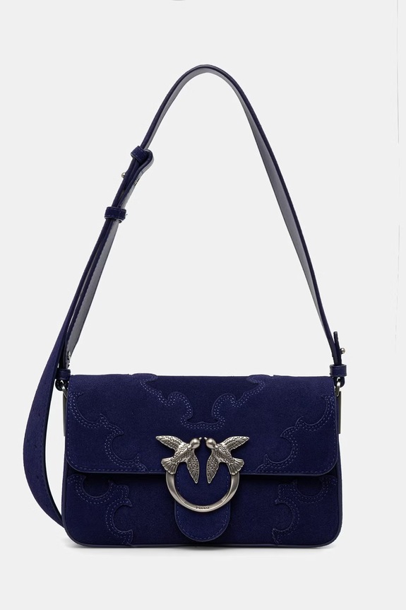 Pinko crossbody kabelka dámská semišová námořnická modř 106244.A0F6