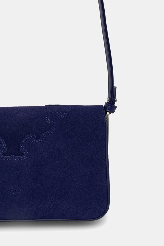 Pinko crossbody kabelka dámská semišová námořnická modř 106244.A0F6