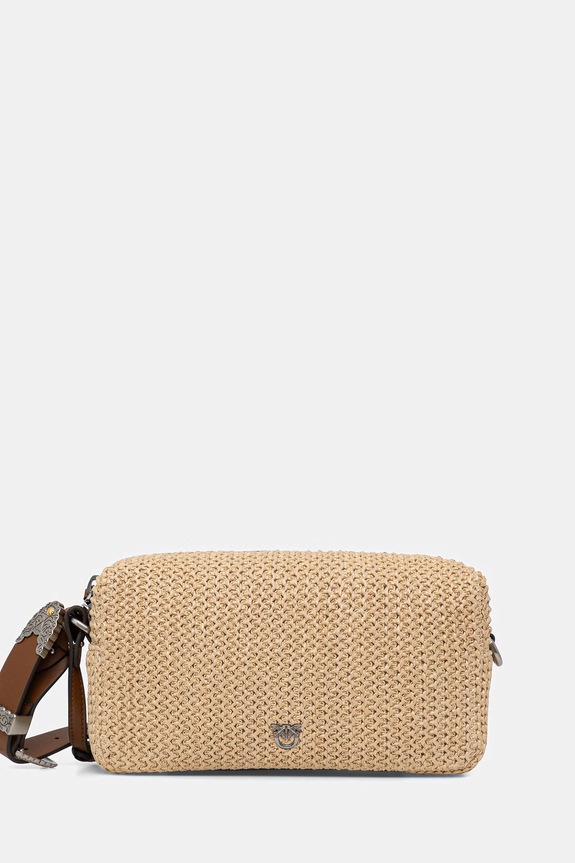 Pinko geantă crossbody pentru femei împletită bej 106661.A391